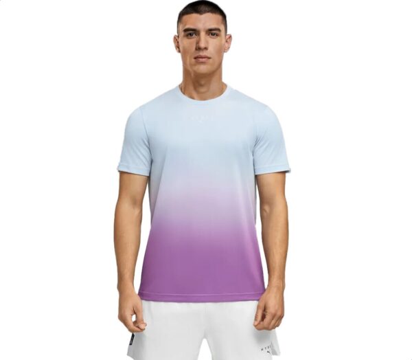 Maglia Puma x Hyrox Poly Graphic Tee uomo celeste viola