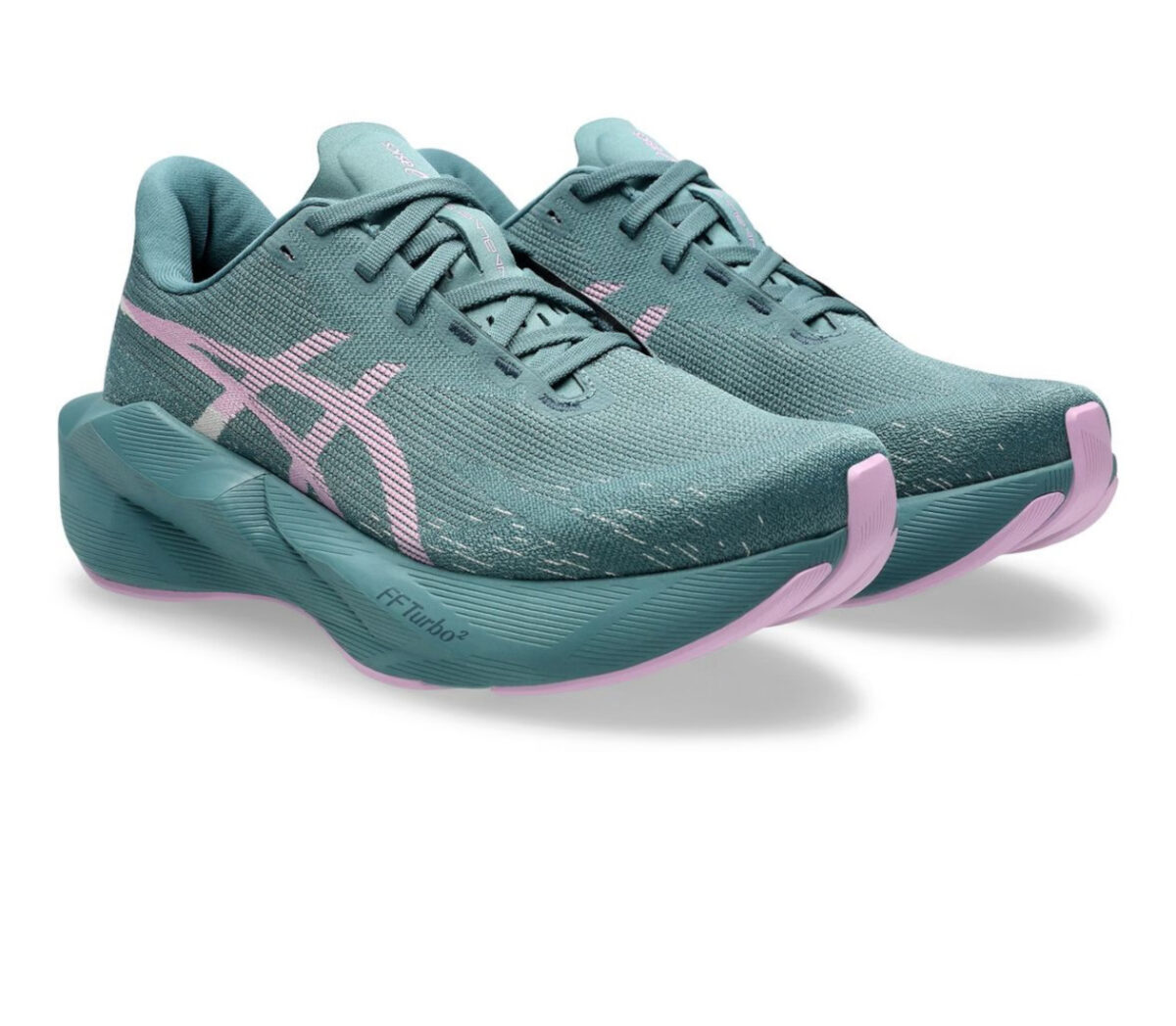 Coppia Scarpa Asics Novablast 6 donna verde rosa