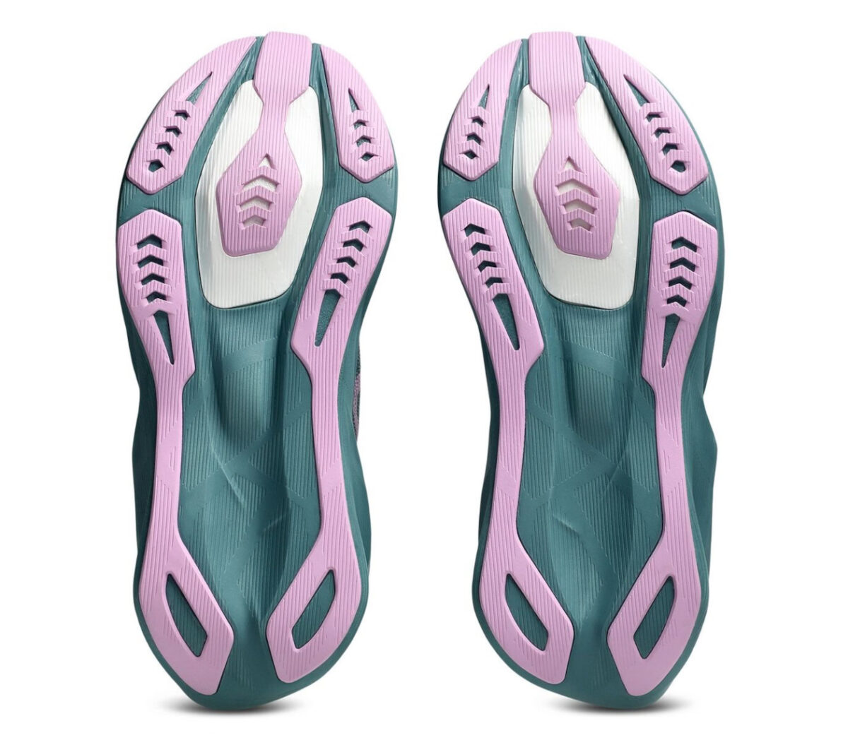 Suola Scarpa Asics Novablast 6 donna verde rosa